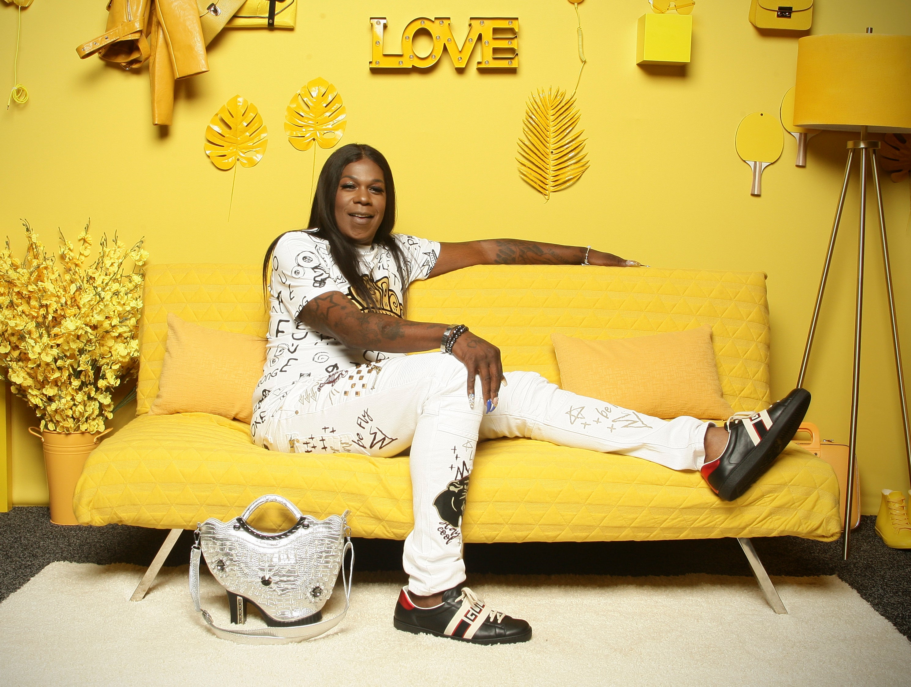 Yellow Was The Color Of Choice For Celebs Snapped At Getty's Portrait Studio During Essence Fest
